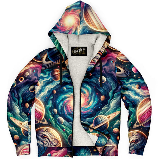 Fleece-Lined Zip Hoodie - Space Odysey - Nine Worlds Gear