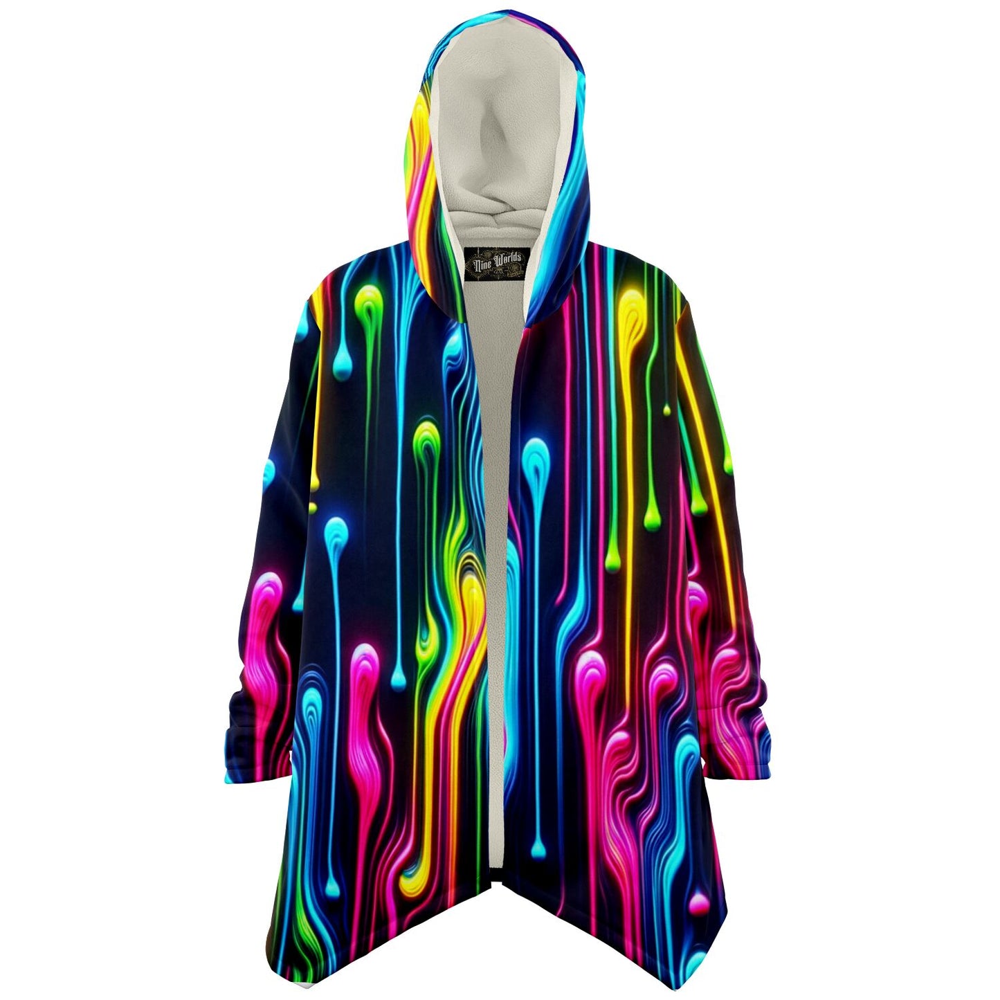 Microfleece Cloak - Melting Neon - Nine Worlds Gear