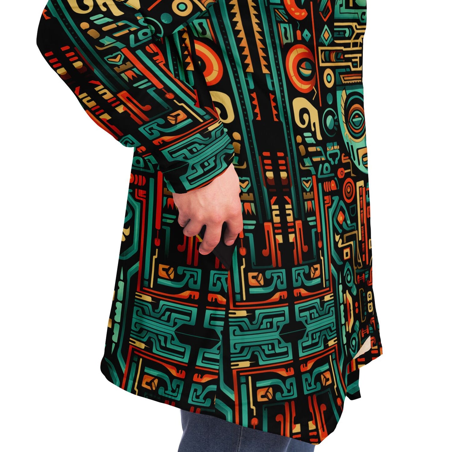 Microfleece Cloak - Aztec Art - Nine Worlds Gear