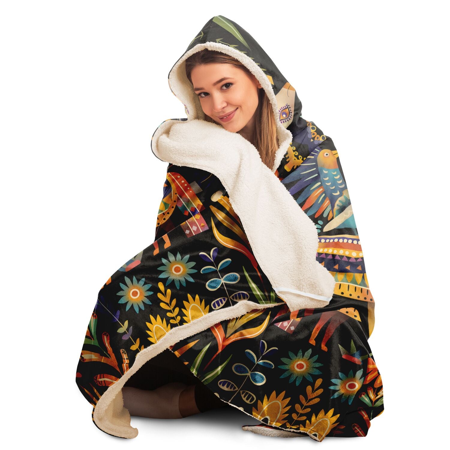 Hooded Blanket - Bolivian Folk Art - Nine Worlds Gear