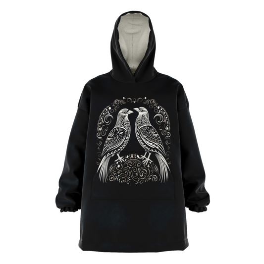 Snug Hoodie - Norse Viking & Mythology Collection -  Huginn and Muninn - Nine Worlds Gear