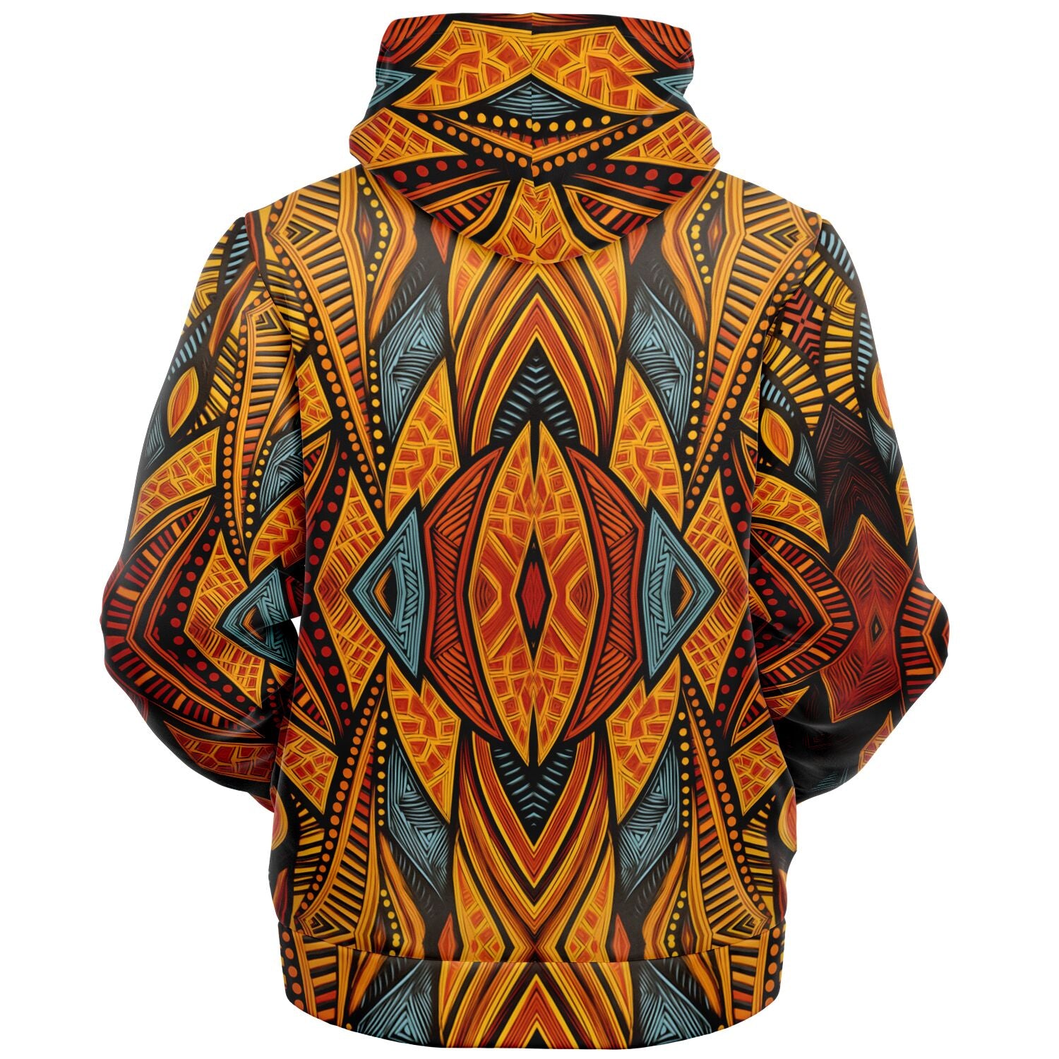 Fleece-Lined Zip Hoodie - African Art - Nine Worlds Gear