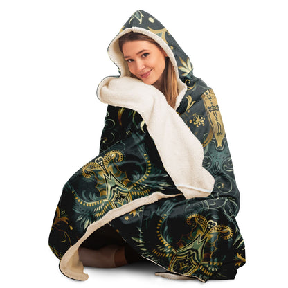 Hooded Blanket - Norse Viking & Mythology Collection - Valkyrie - Nine Worlds Gear