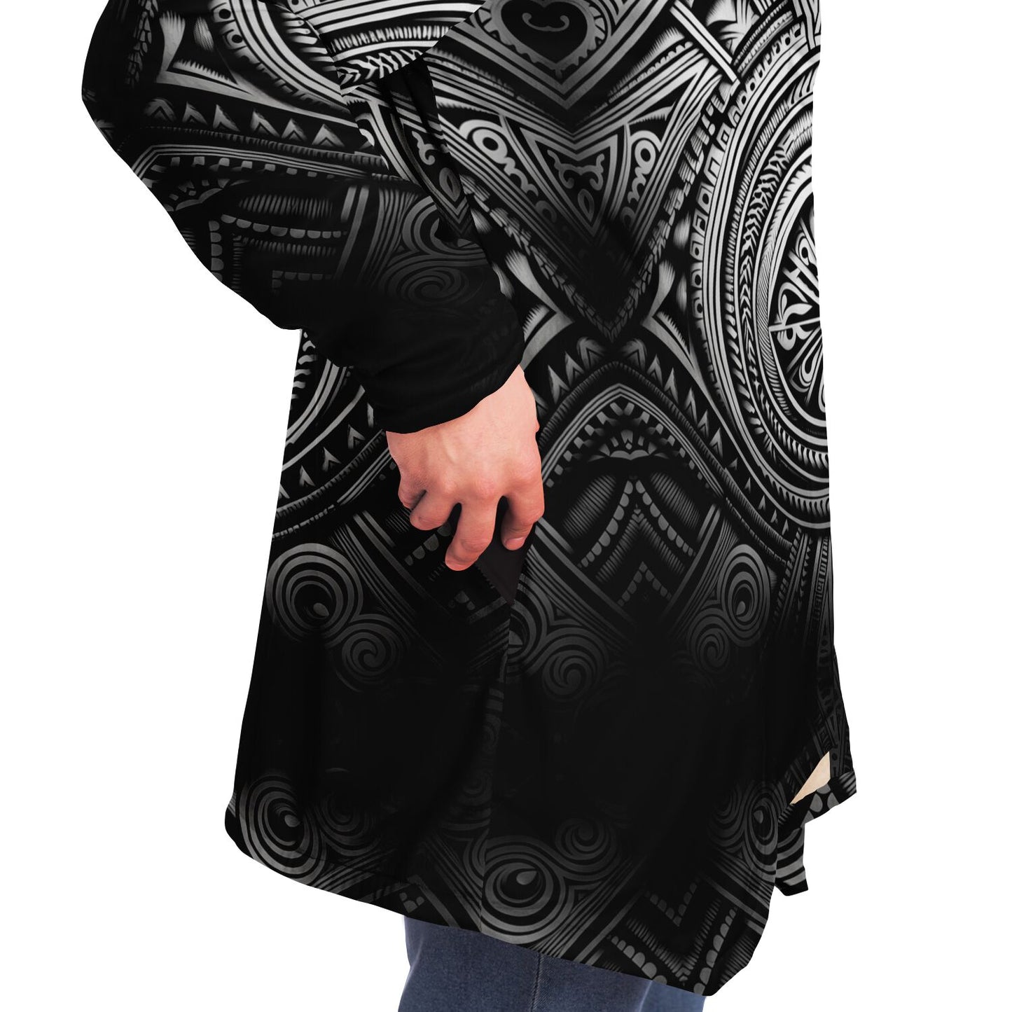 Microfleece Cloak - Polynesian Tribal Art - Nine Worlds Gear