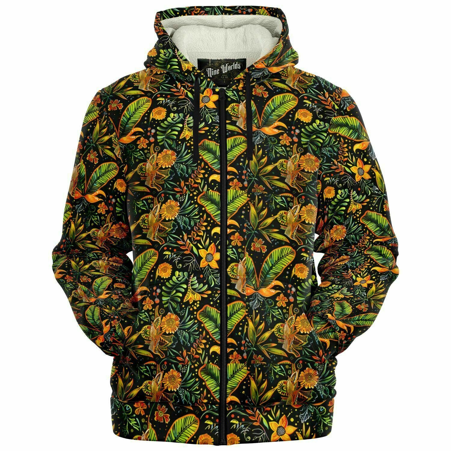 Fleece-Lined Zip Hoodie - Surinamese Pangi - Nine Worlds Gear