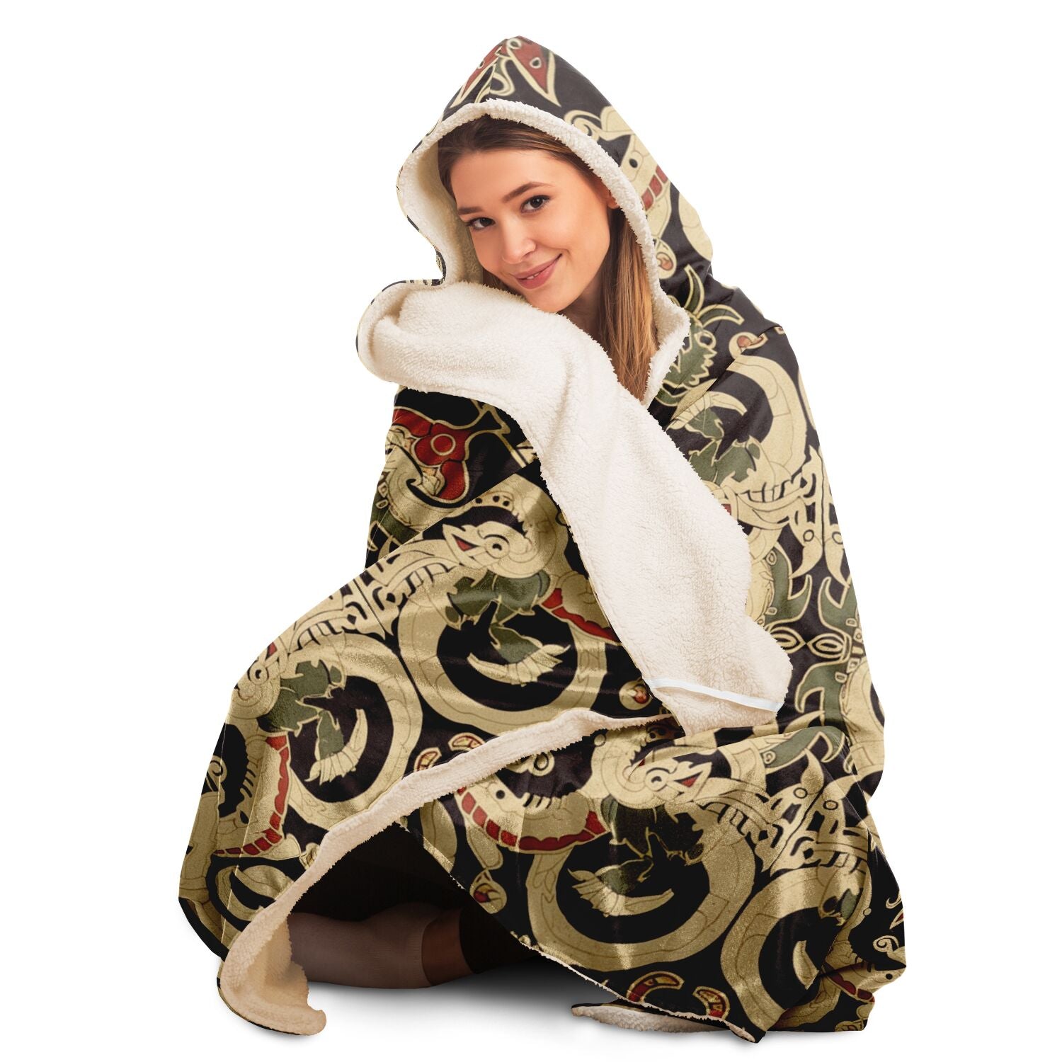 Hooded Blanket - Norse Viking & Mythology - Mammen - Nine Worlds Gear