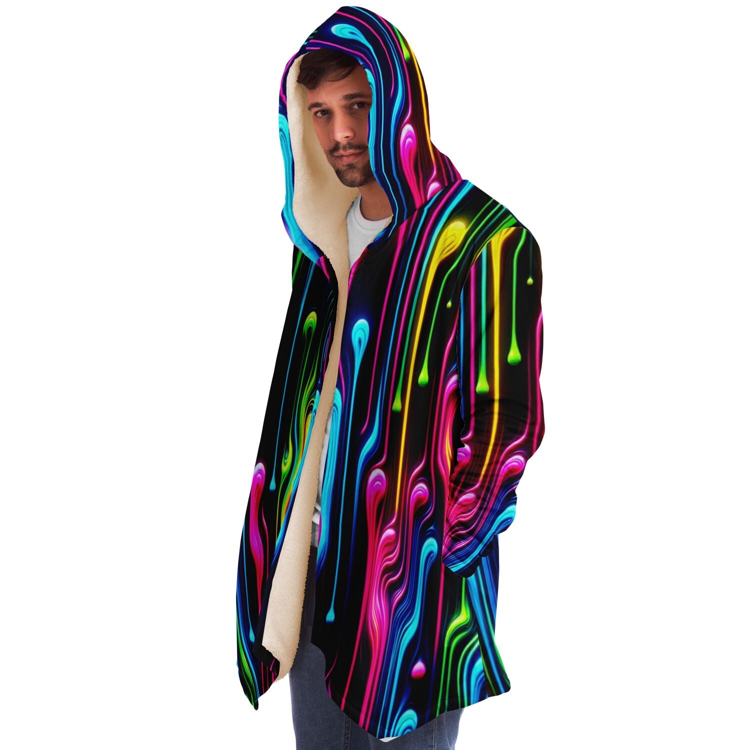 Microfleece Cloak - Melting Neon - Nine Worlds Gear