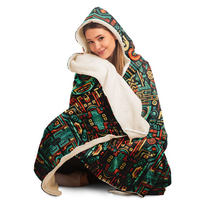 Hooded Blanket - Aztec Art - Nine Worlds Gear