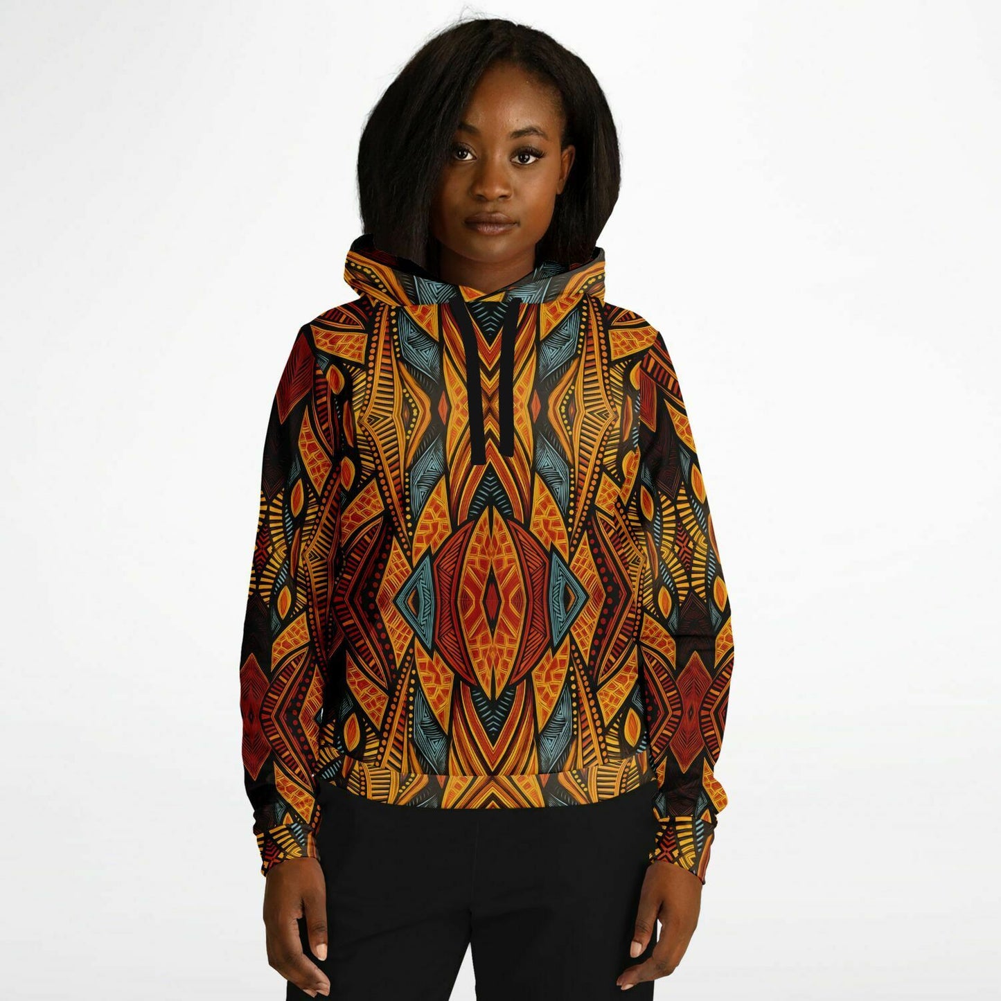 Fashion Hoodie - African Art - Nine Worlds Gear