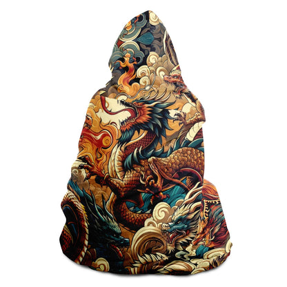 Hooded Blanket - Fighting Dragons - Nine Worlds Gear