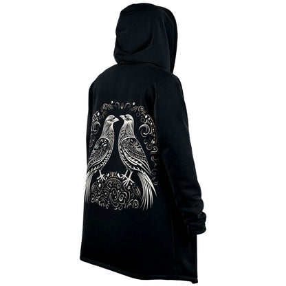 Microfleece Cloak - Norse Viking & Mythology Collection - Huginn and Muninn - Nine Worlds Gear