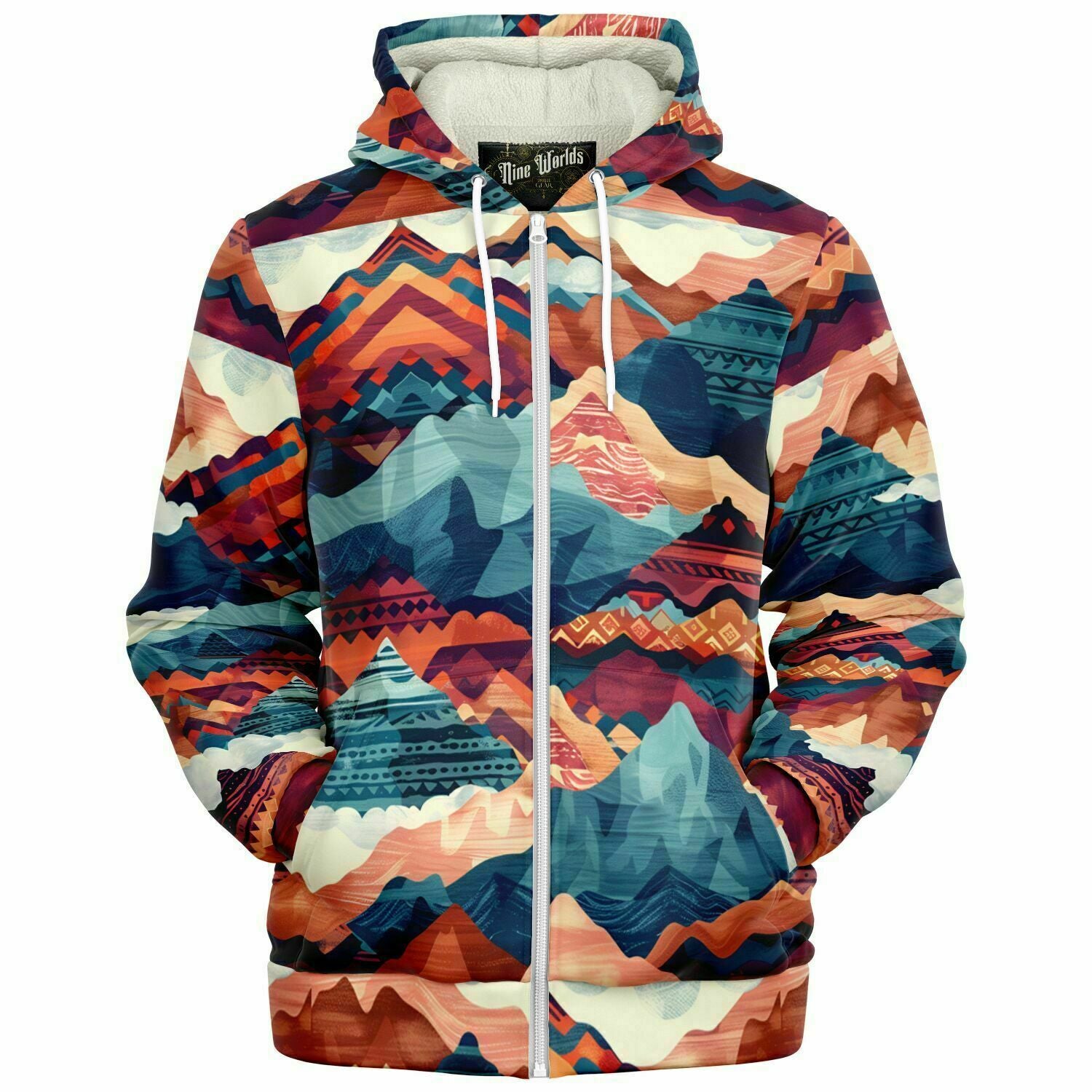 Fleece-Lined Zip Hoodie - Art of the Andes - Nine Worlds Gear