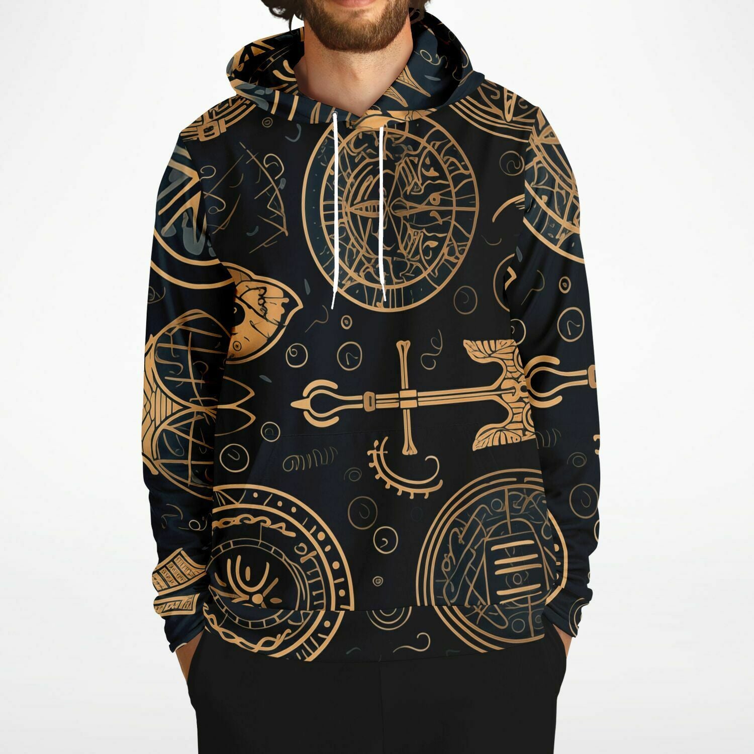 Fashion Hoodie - Norse Viking & Mythology Collection - Viking Spirit - Nine Worlds Gear