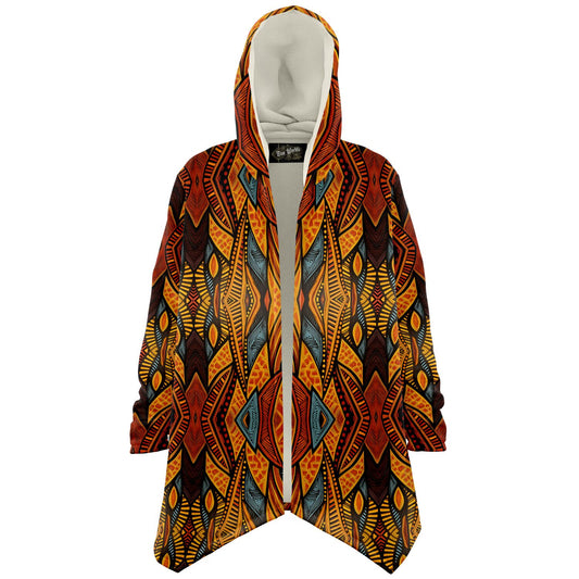 Microfleece Cloak - African Art - Nine Worlds Gear