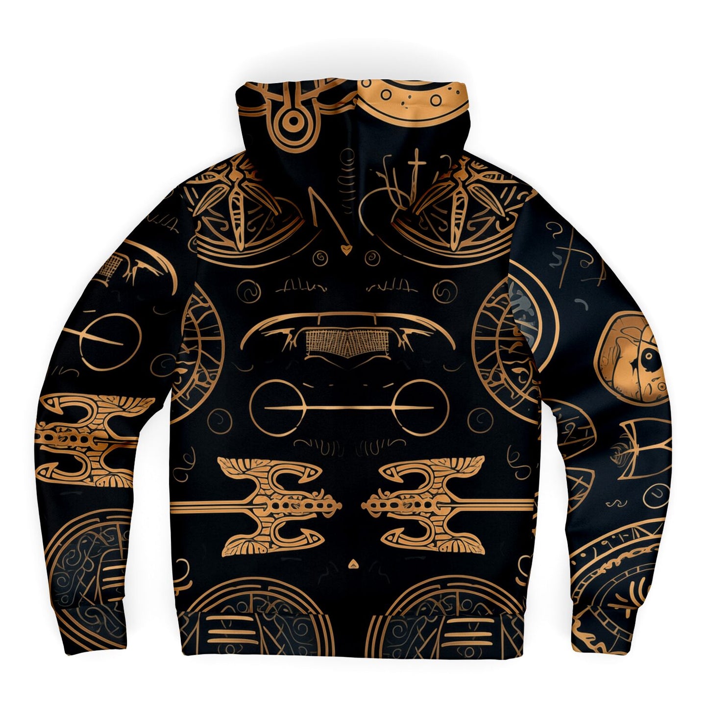 Fleece-Lined Zip Hoodie - Norse Viking & Mythology Collection - Viking Spirit - Nine Worlds Gear