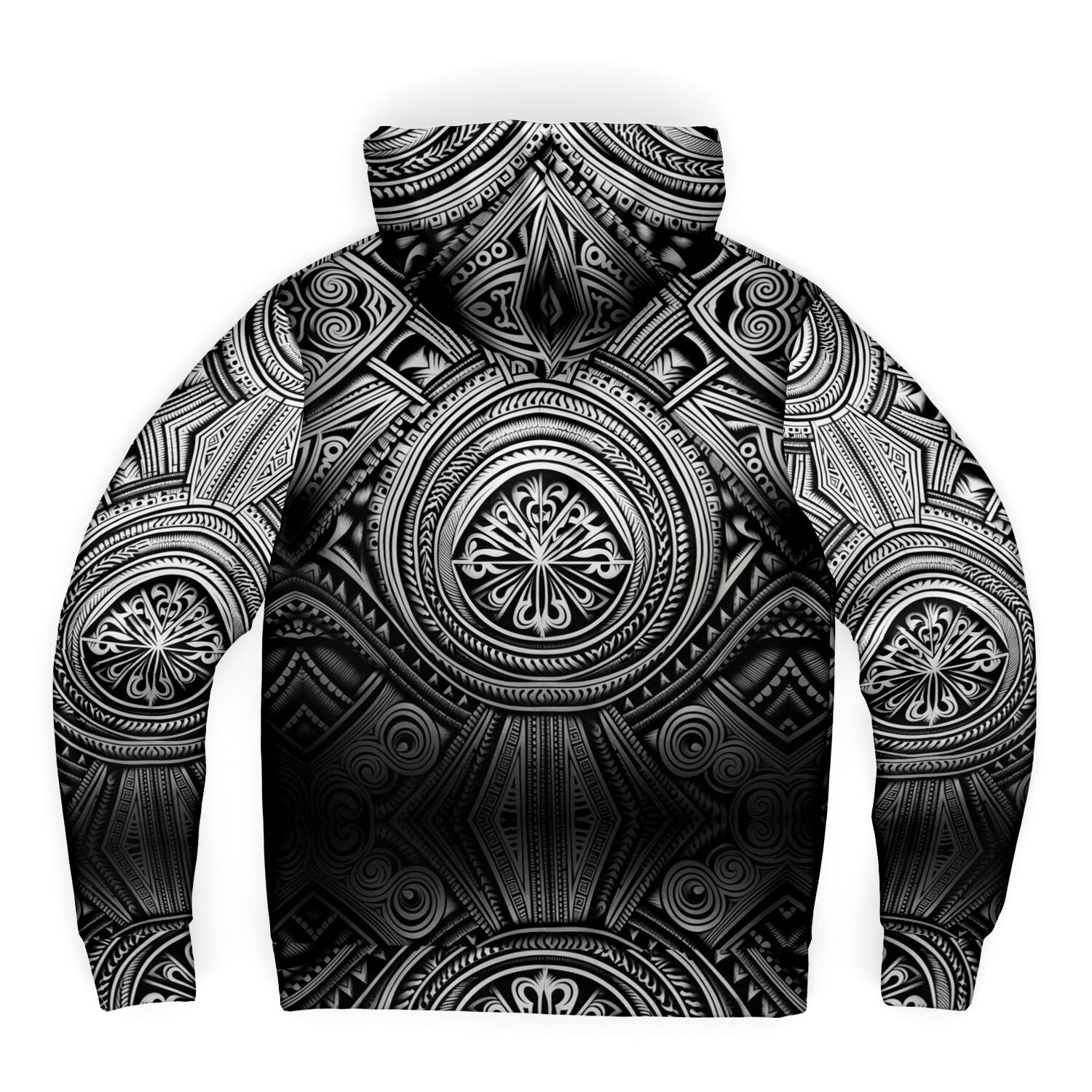 Fleece-Lined Zip Hoodie - Polynesian Tattoo Art - Nine Worlds Gear