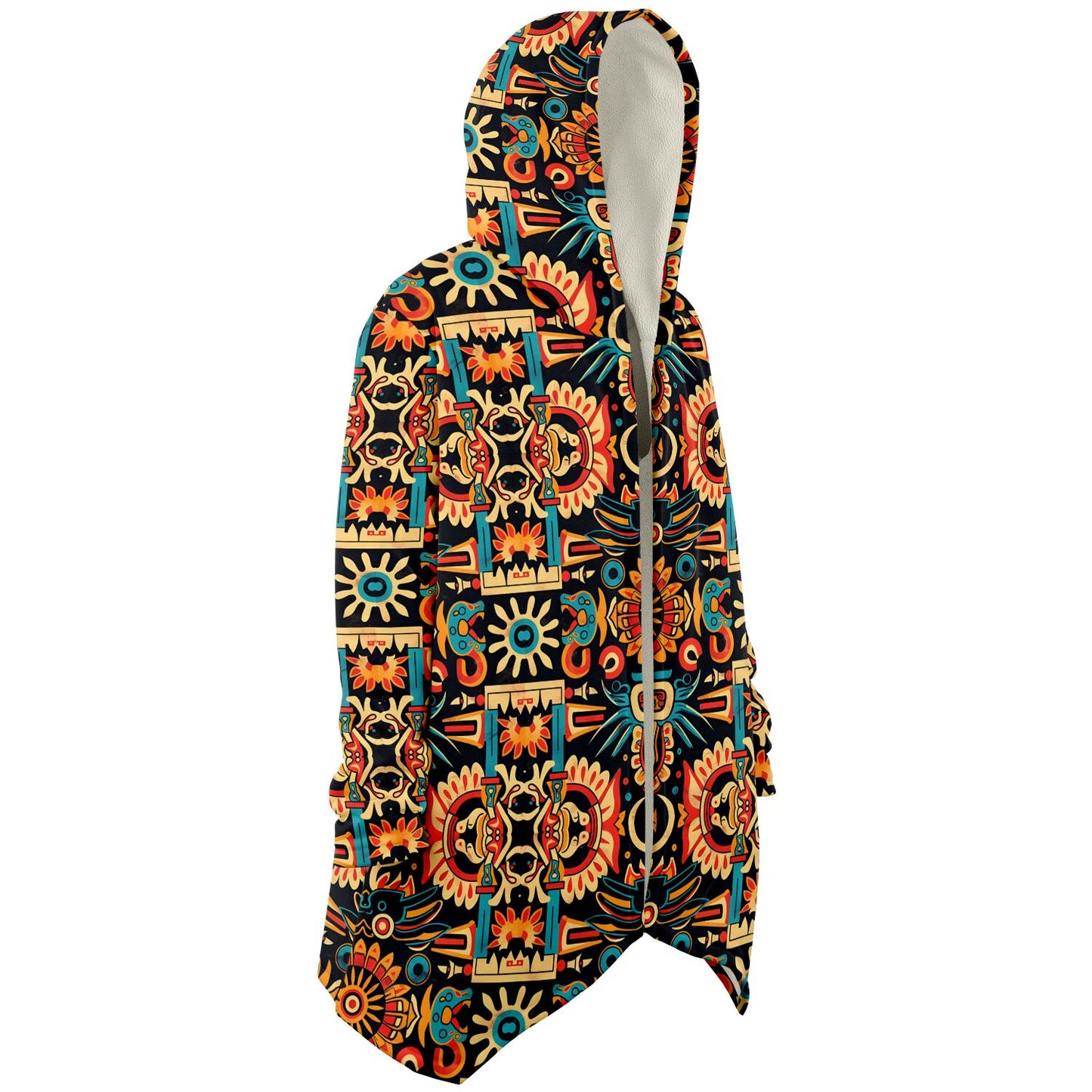 Microfleece Cloak - Mayan Folk Art - Nine Worlds Gear