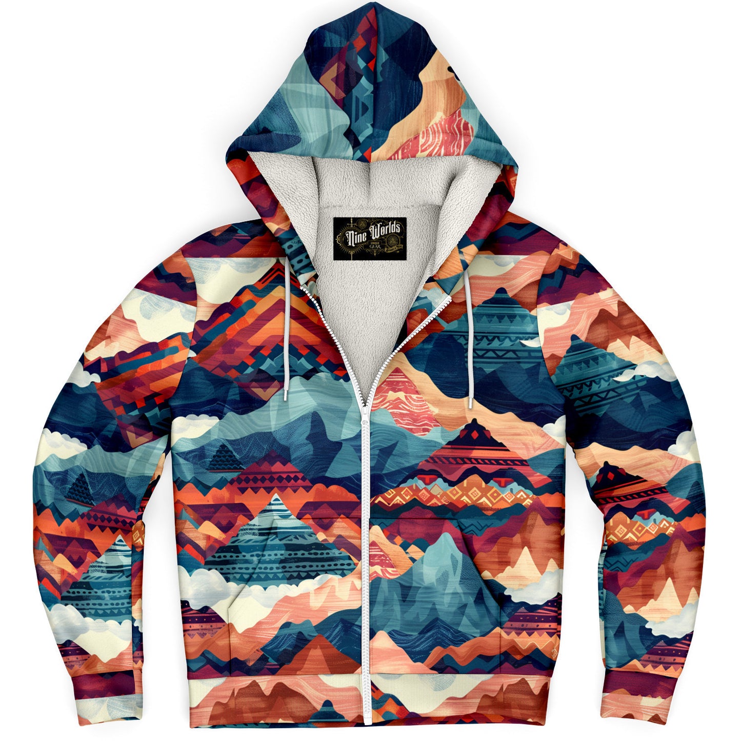 Fleece-Lined Zip Hoodie - Art of the Andes - Nine Worlds Gear