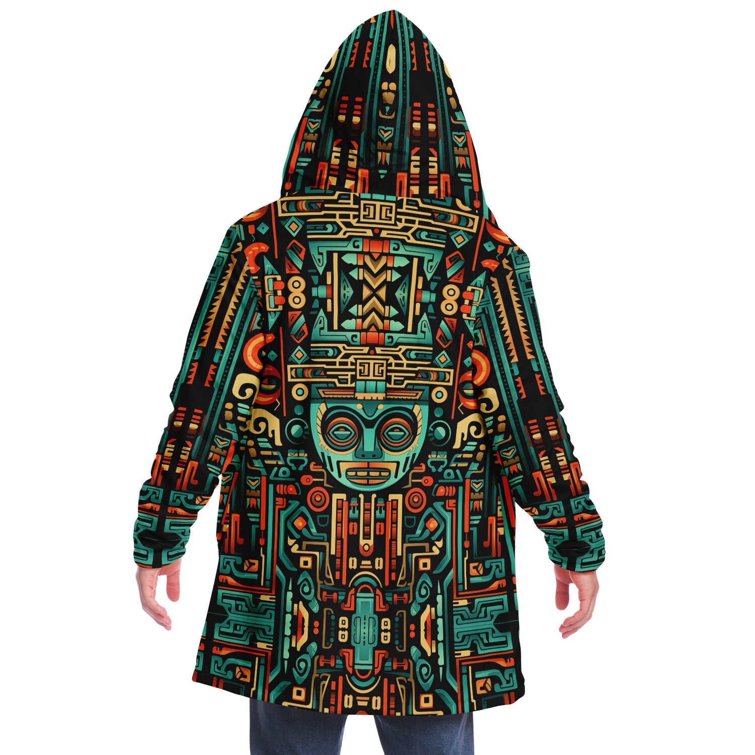 Microfleece Cloak - Aztec Art - Nine Worlds Gear