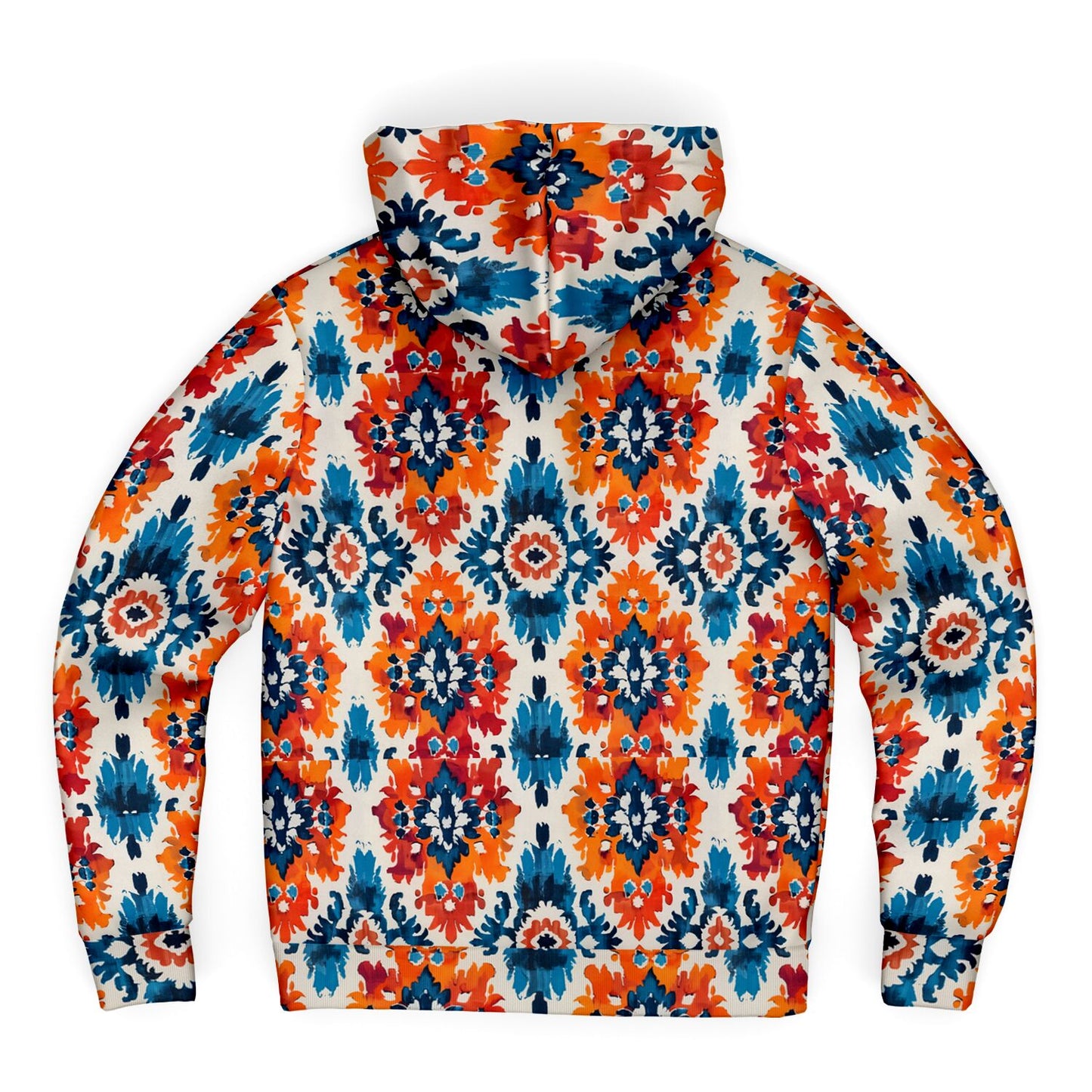 Fleece-Lined Zip Hoodie - Ecuadorian Ikat - Nine Worlds Gear