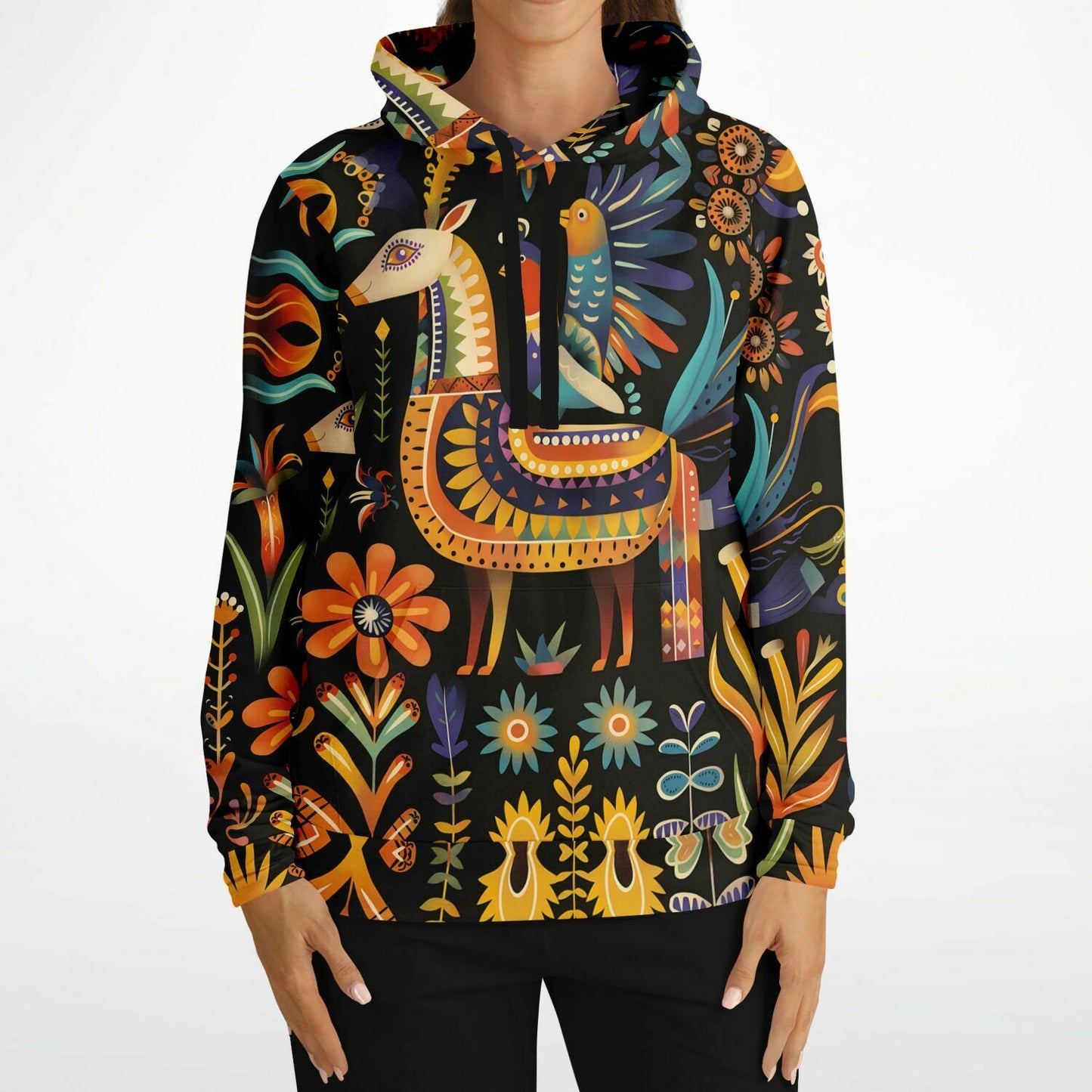 Fashion Hoodie - Bolivian Folk Art - Nine Worlds Gear