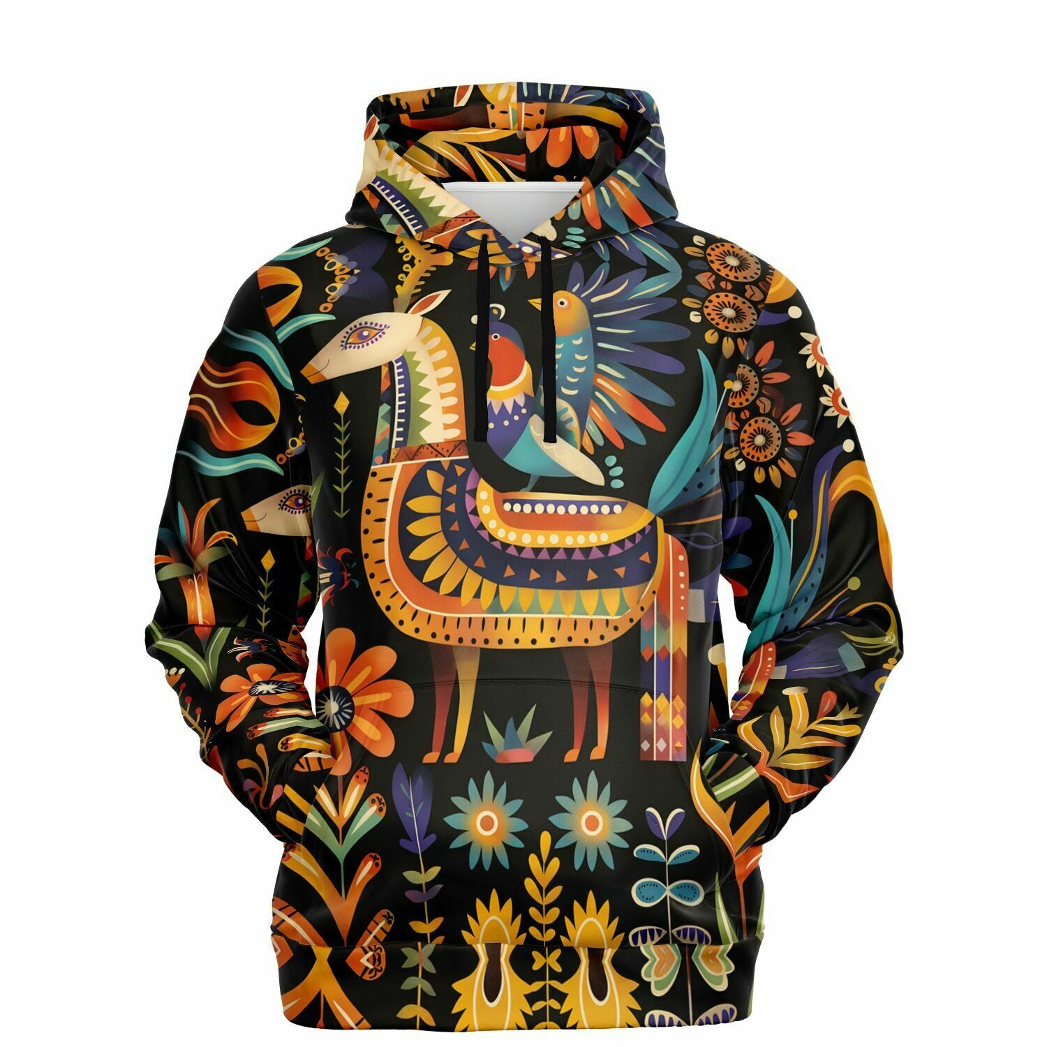 Fashion Hoodie - Bolivian Folk Art - Nine Worlds Gear