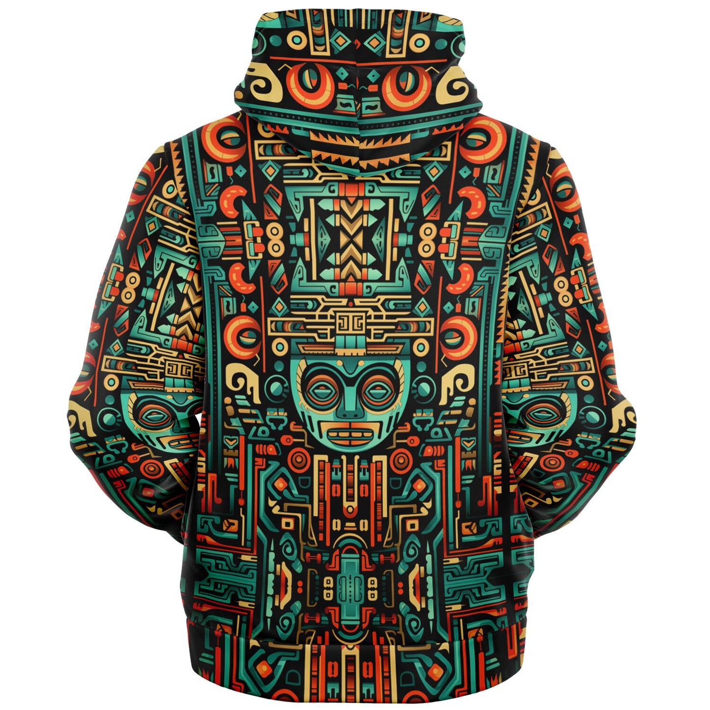 Fleece-Lined Zip Hoodie - Aztec Art - Nine Worlds Gear