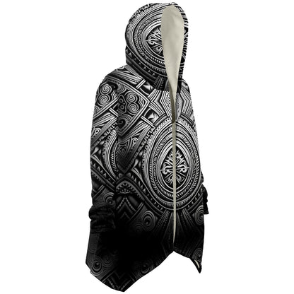 Microfleece Cloak - Polynesian Tribal Art - Nine Worlds Gear