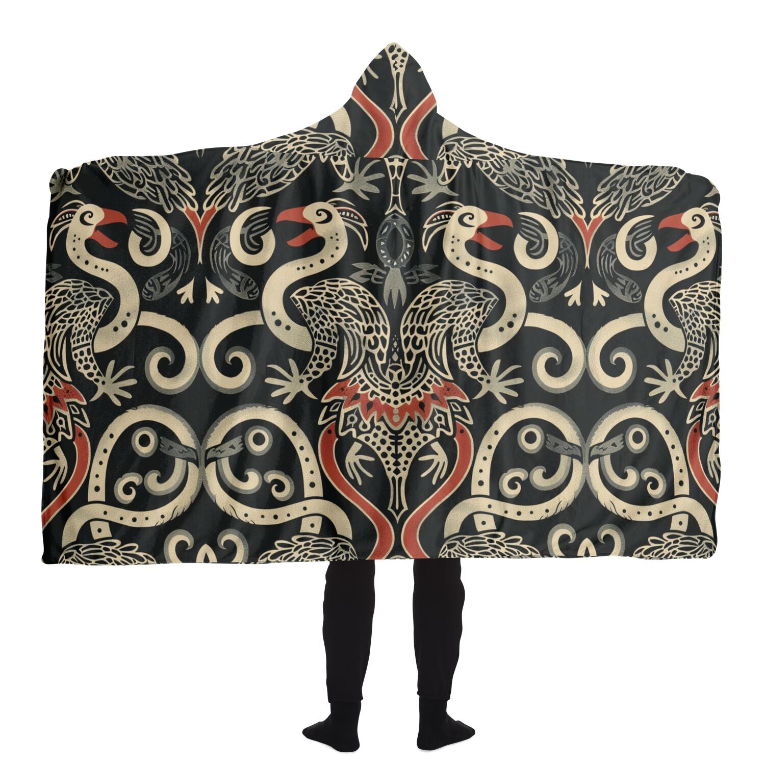 Hooded Blanket - Norse Viking & Mythology Collection - Gullinkambi - Nine Worlds Gear