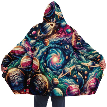 Microfleece Cloak - Center of the Universe - Nine Worlds Gear