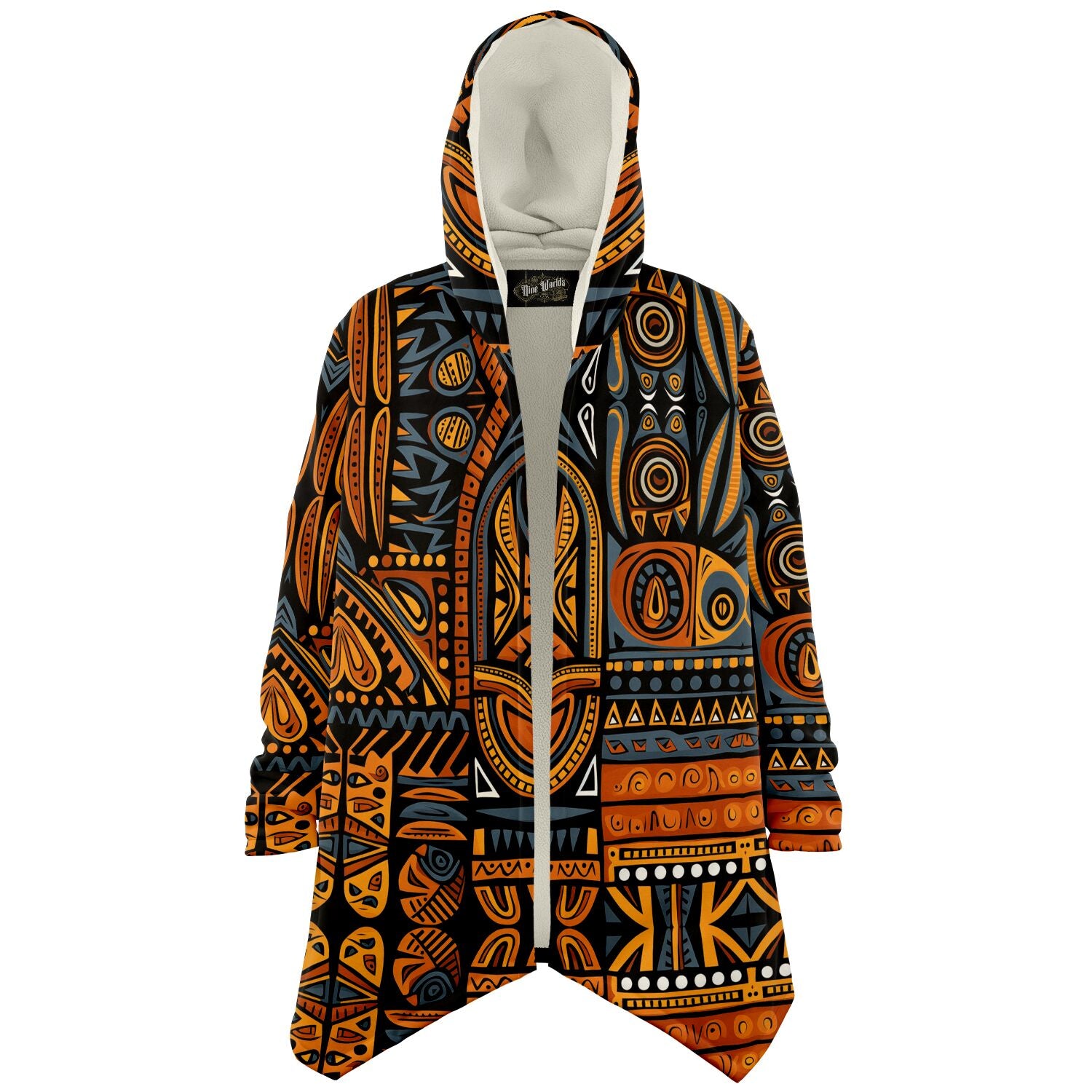 Microfleece Cloak - African Tribal Art - Nine Worlds Gear