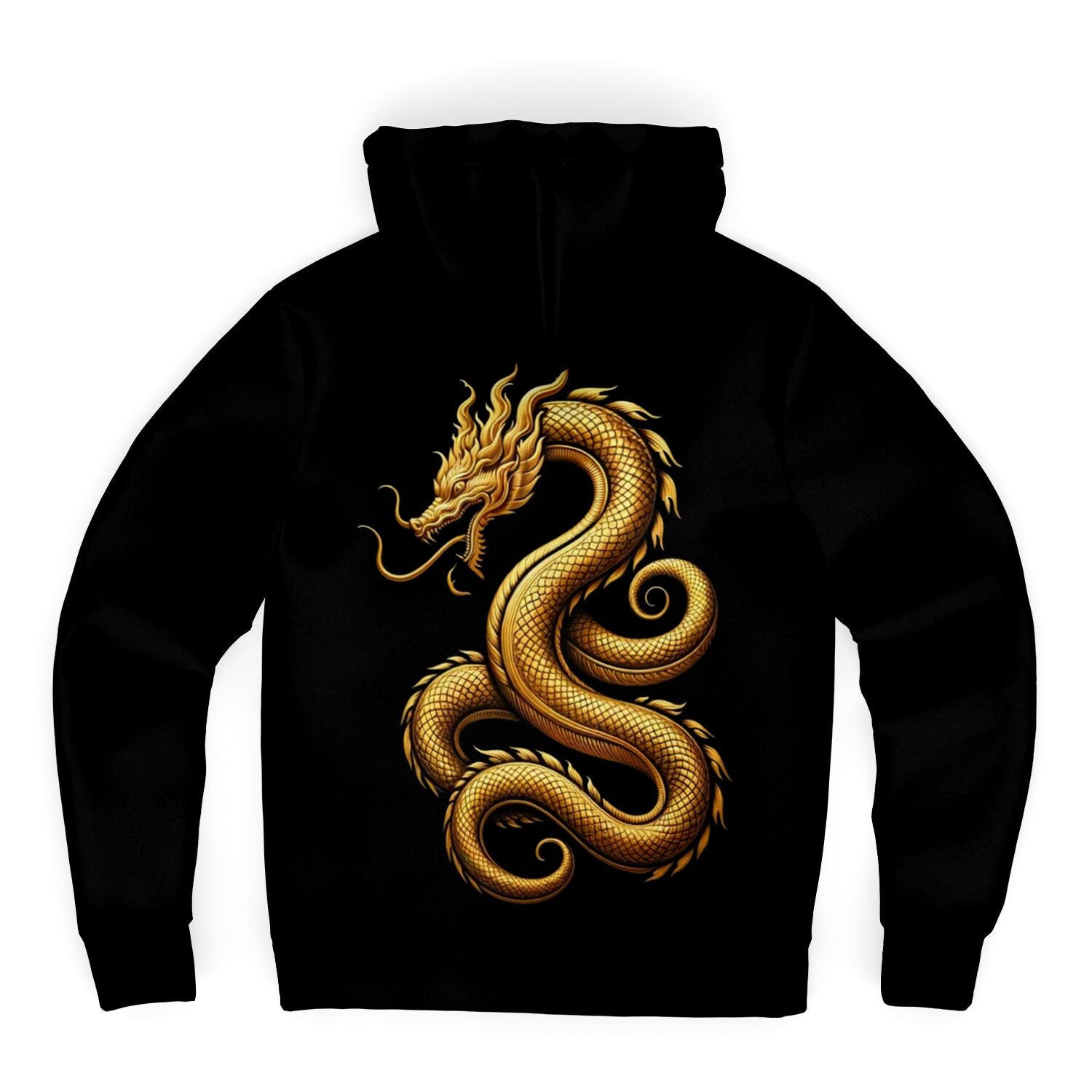 Fleece-Lined Zip Hoodie - Golden Serpent - Nine Worlds Gear