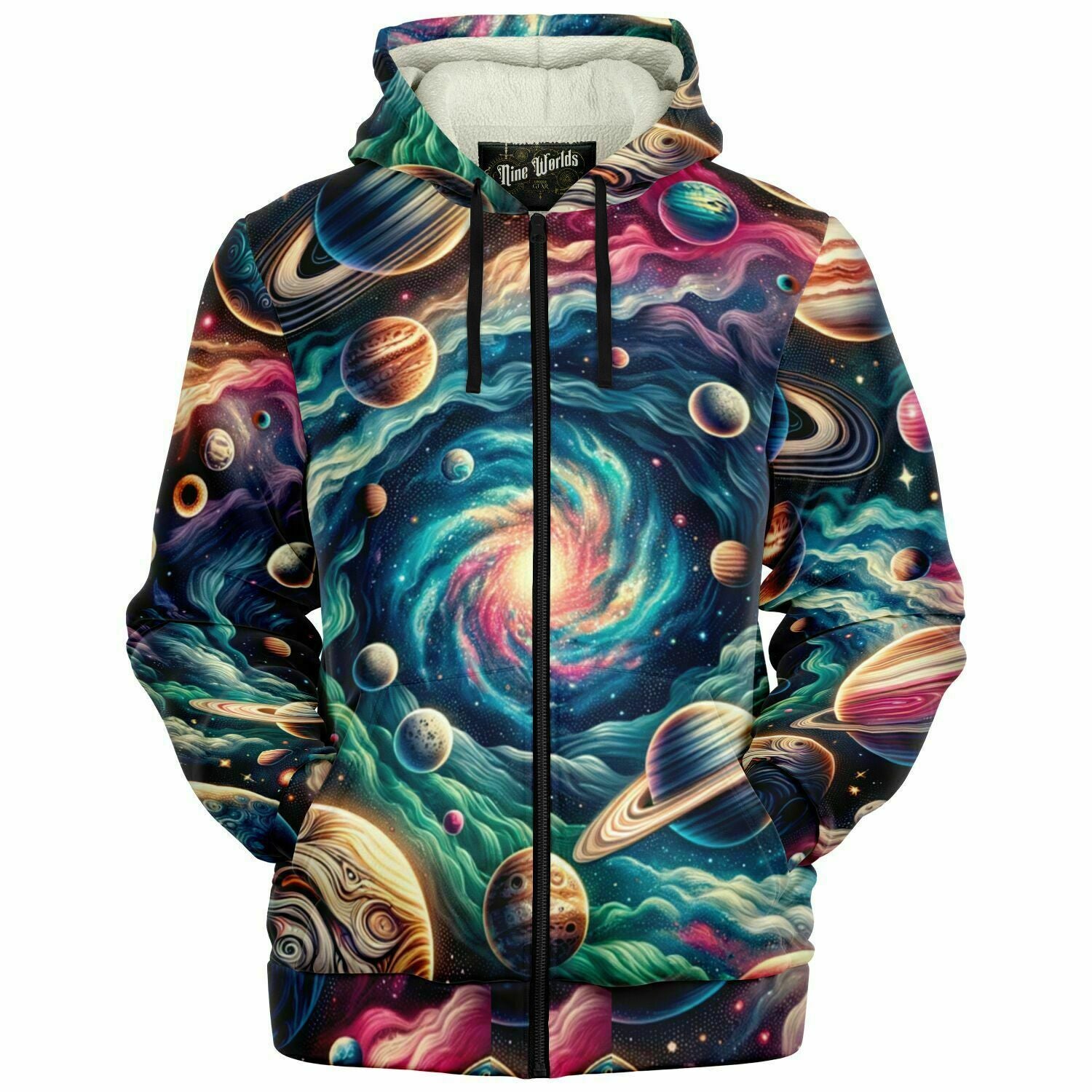 Fleece-Lined Zip Hoodie - Space Odysey - Nine Worlds Gear