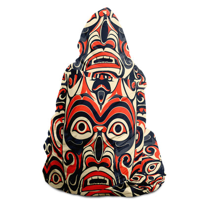 Hooded Blanket - Columbian Totem Art - Nine Worlds Gear