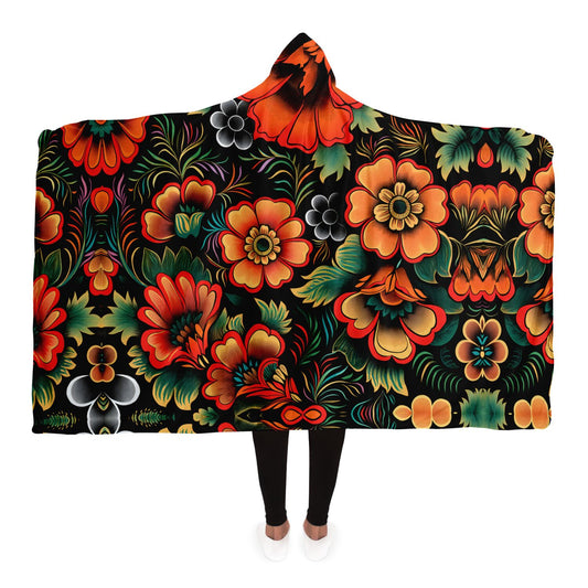 Hooded Blanket - Chilean Folk Art - Nine Worlds Gear