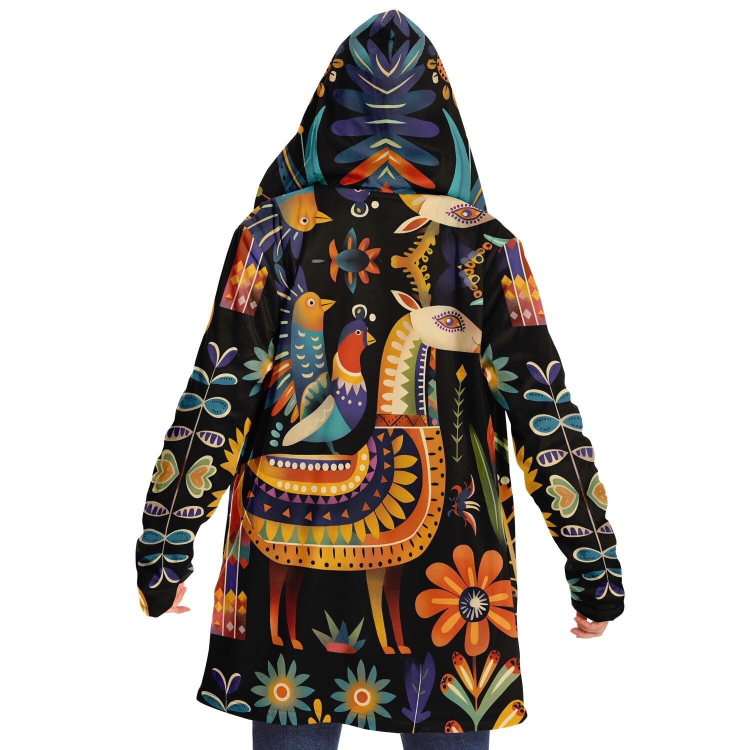 Microfleece Cloak - Bolivian Folk Art - Nine Worlds Gear