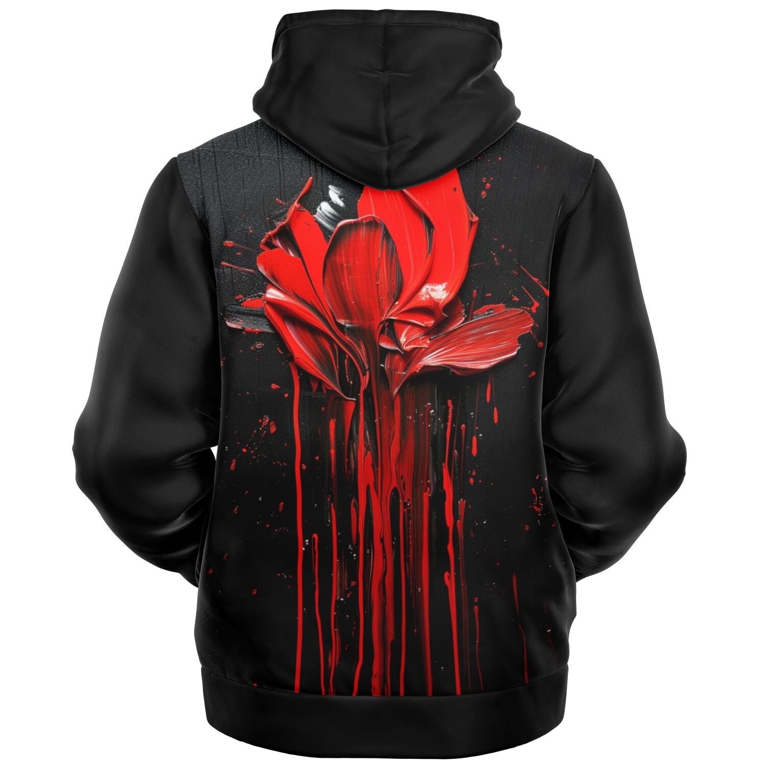 Fleece-Lined  Zip Hoodie - Melting Rose - Nine Worlds Gear