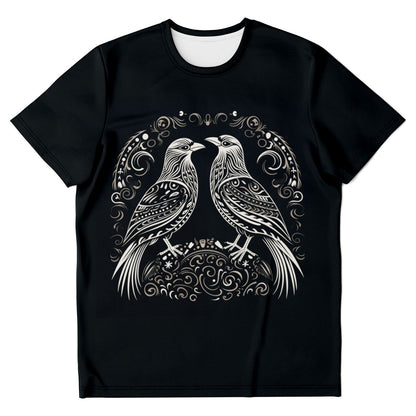 T-shirt - - Norse Viking & Mythology Collection - Huginn and Muninn - Nine Worlds Gear