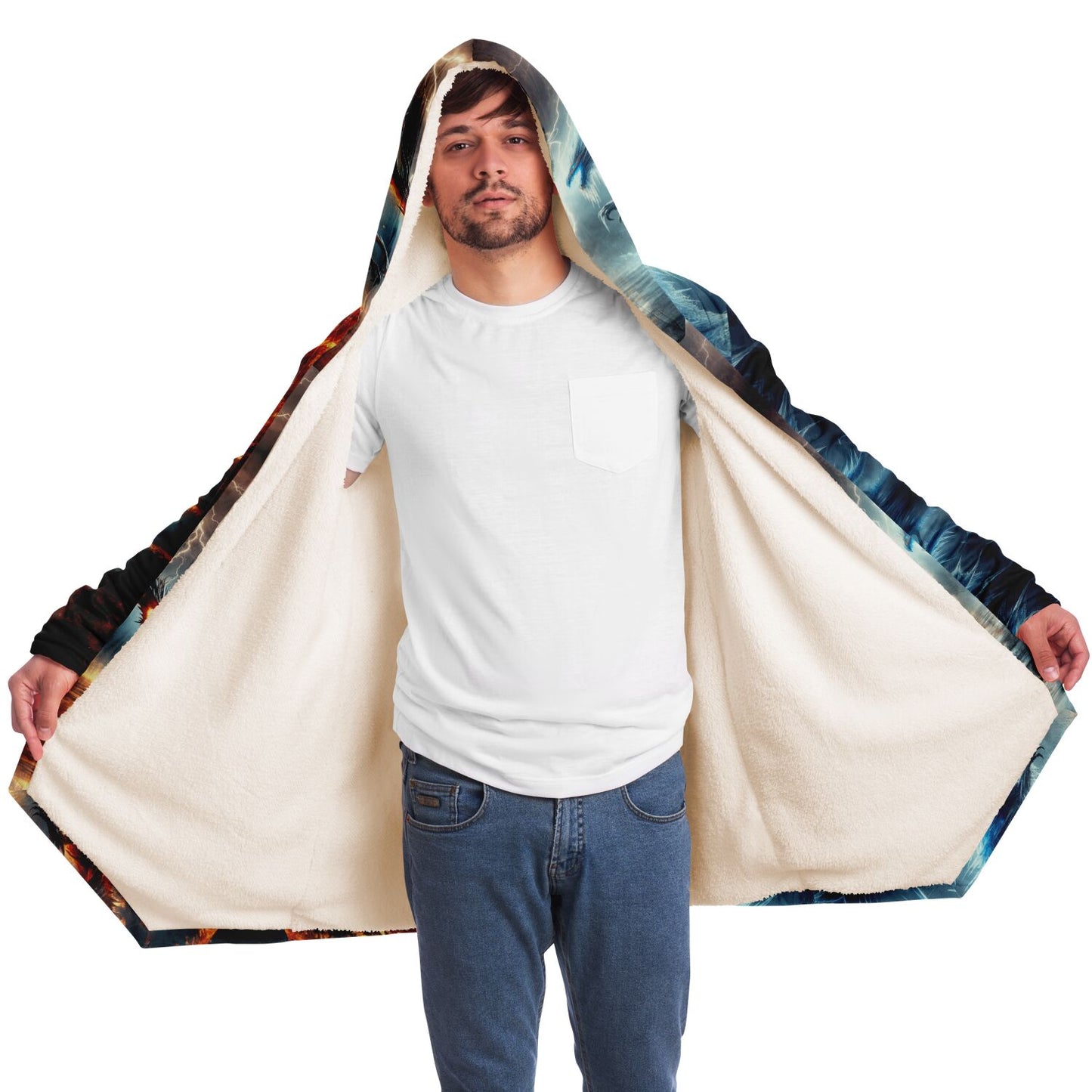 Microfleece Cloak - Fire and Ice - Nine Worlds Gear