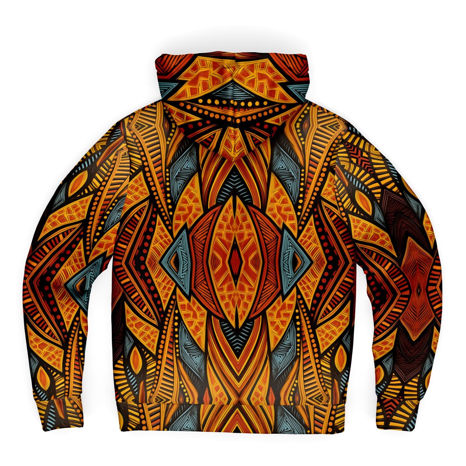 Fleece-Lined Zip Hoodie - African Art - Nine Worlds Gear