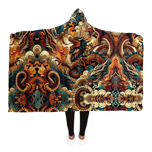 Hooded Blanket - Fighting Dragons - Nine Worlds Gear