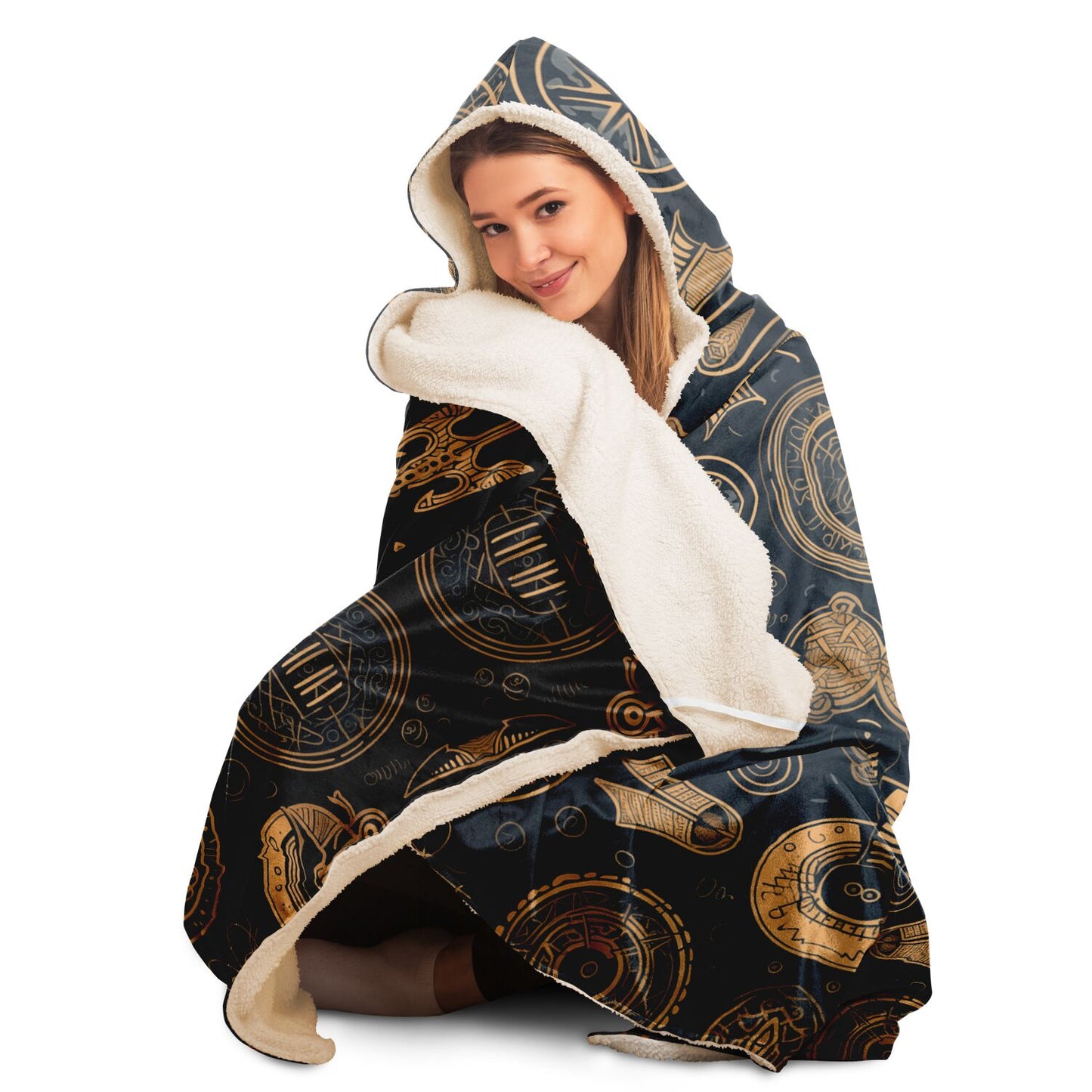 Hooded Blanket - Norse Viking & Mythology Collection - Viking Spirit - Nine Worlds Gear