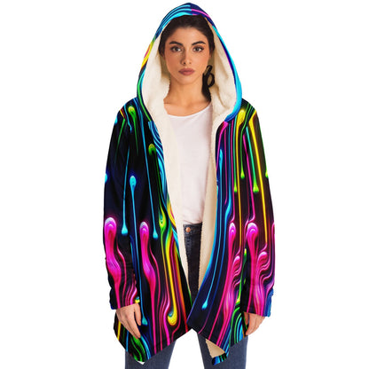 Microfleece Cloak - Melting Neon - Nine Worlds Gear