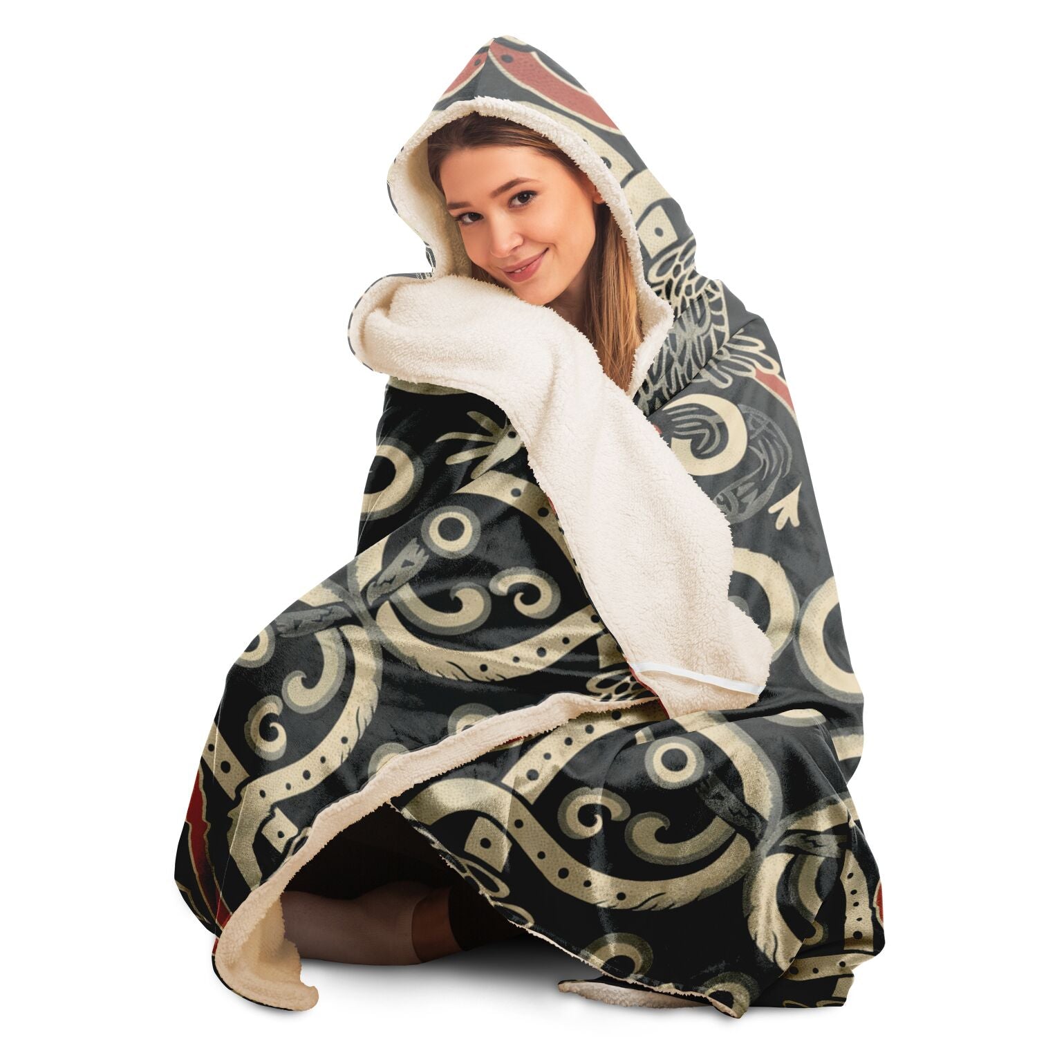 Hooded Blanket - Norse Viking & Mythology Collection - Gullinkambi - Nine Worlds Gear