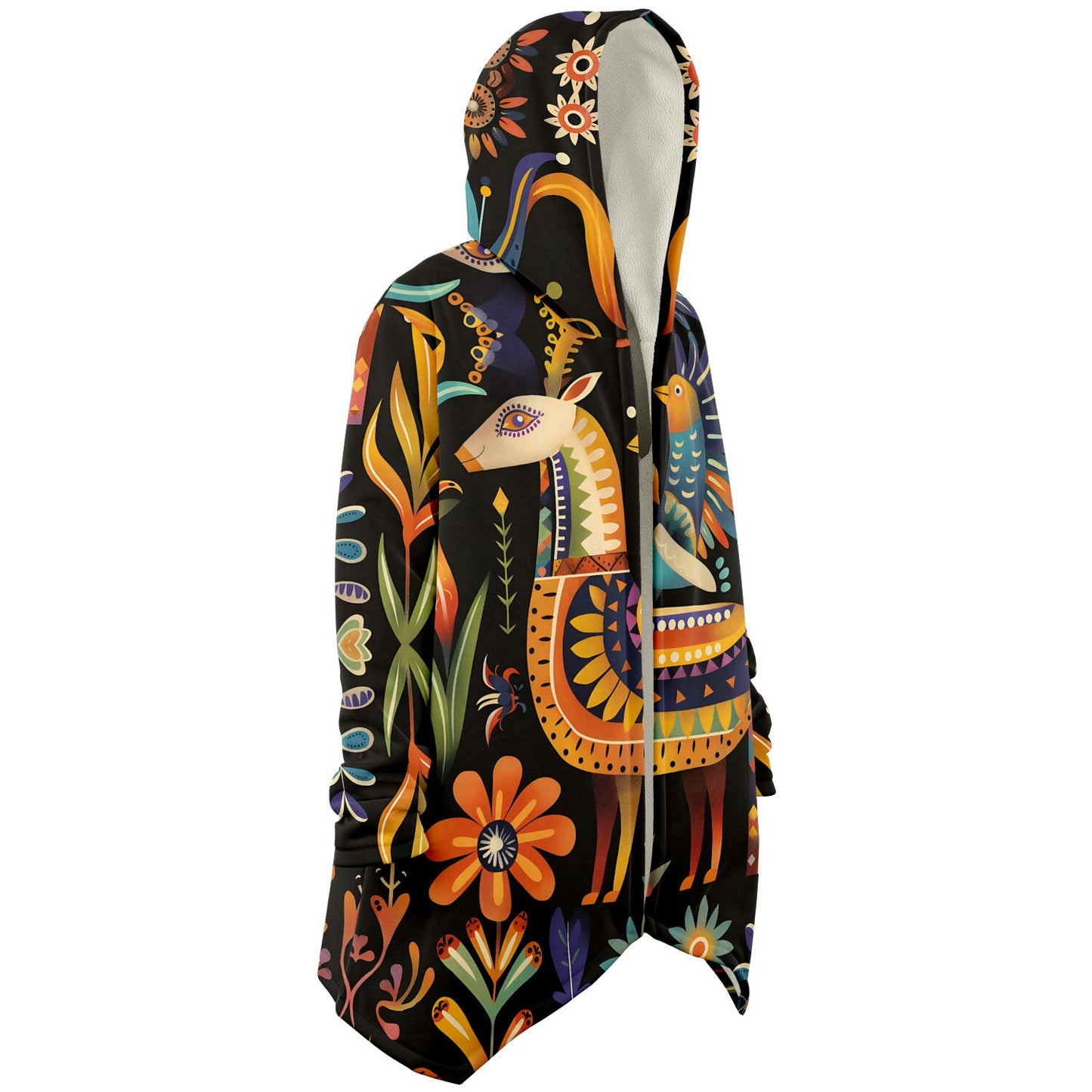 Microfleece Cloak - Bolivian Folk Art - Nine Worlds Gear