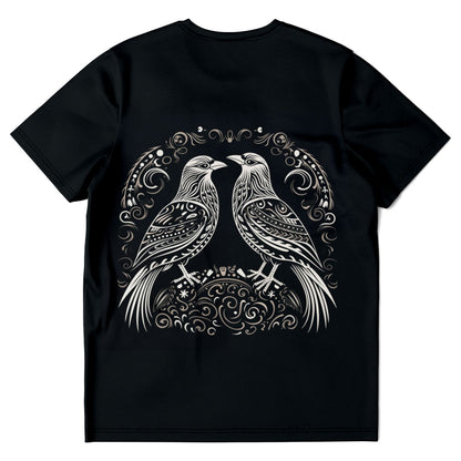 T-shirt - - Norse Viking & Mythology Collection - Huginn and Muninn - Nine Worlds Gear