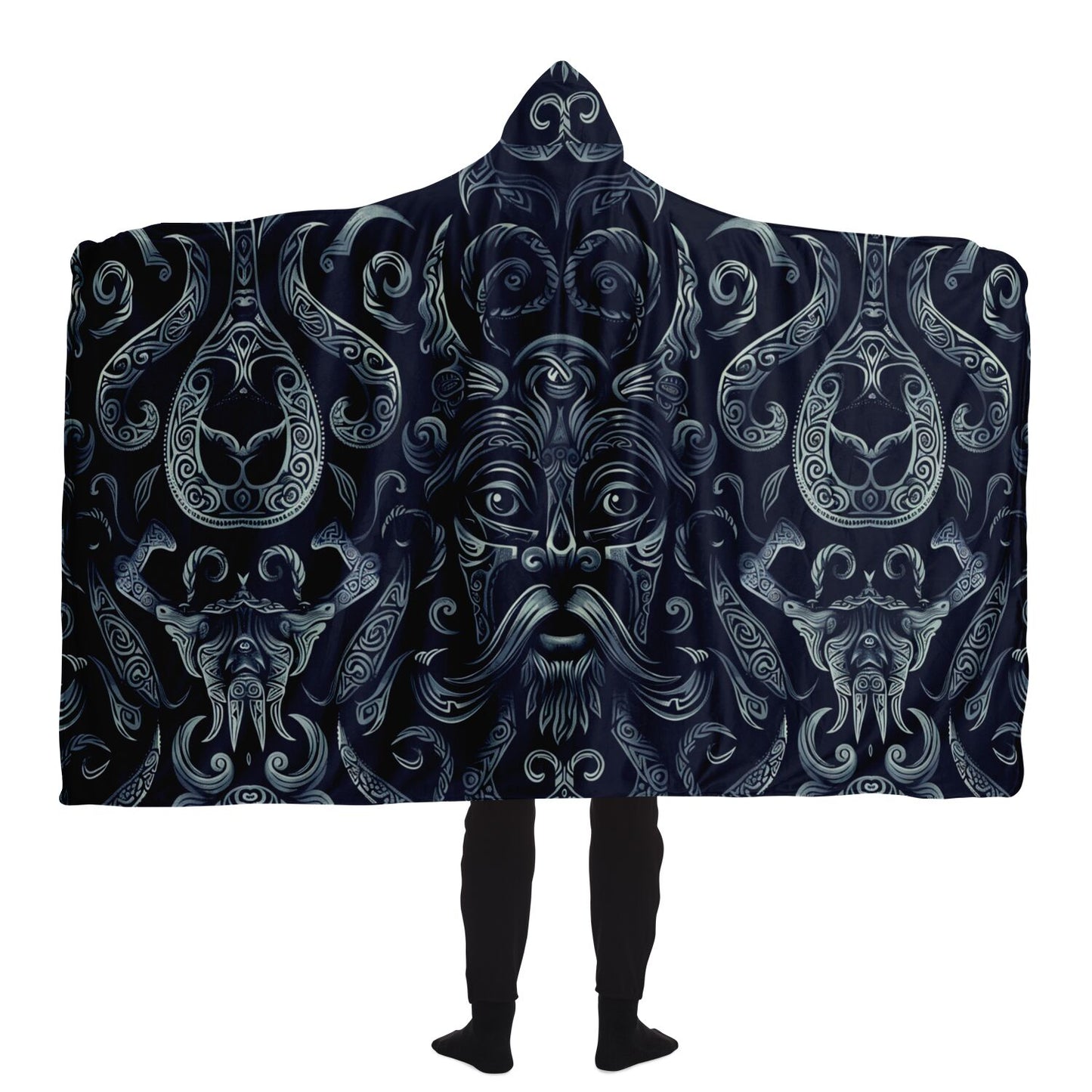 Hooded Blanket - Norse Viking & Mythology Collection - Odin - Nine Worlds Gear