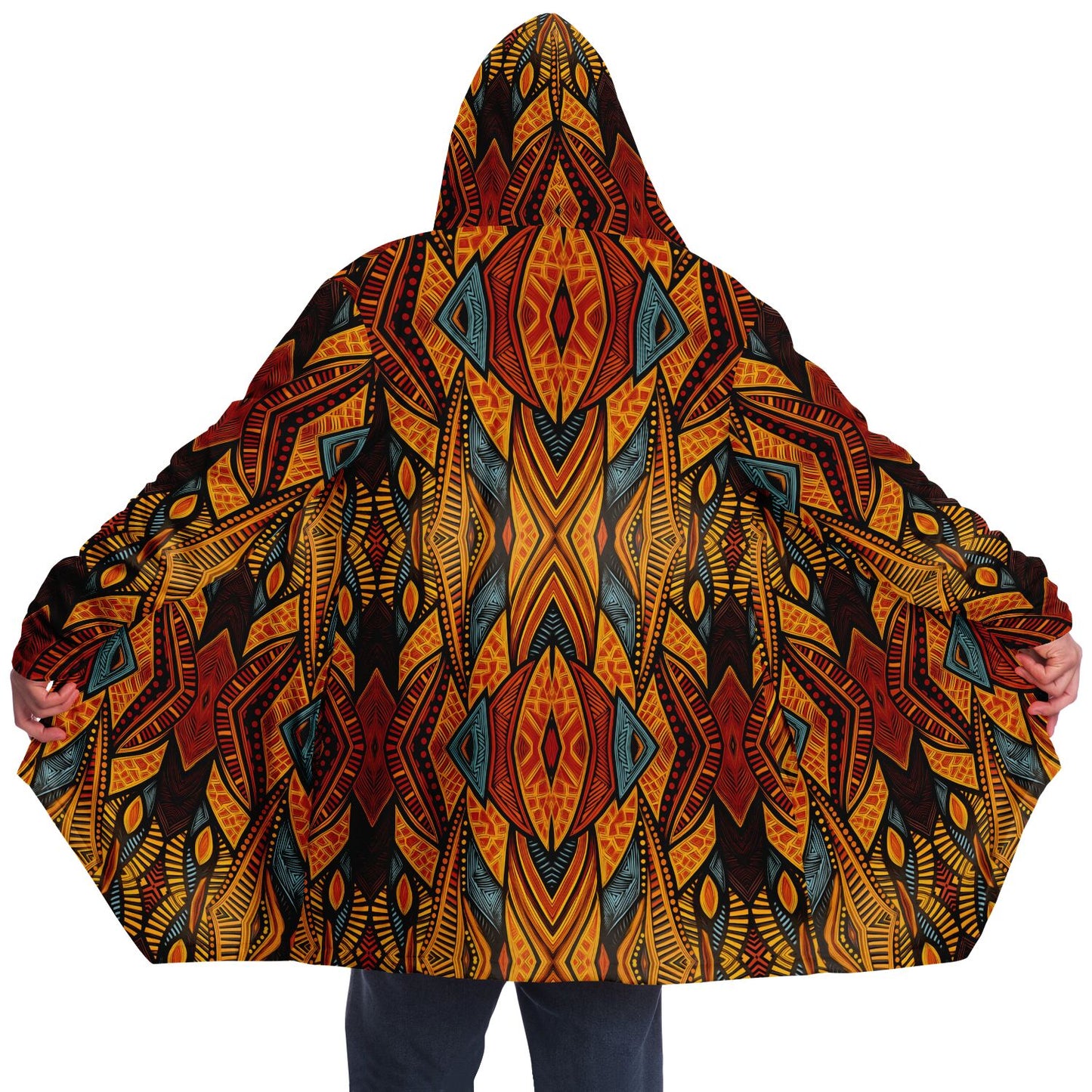 Microfleece Cloak - African Art - Nine Worlds Gear