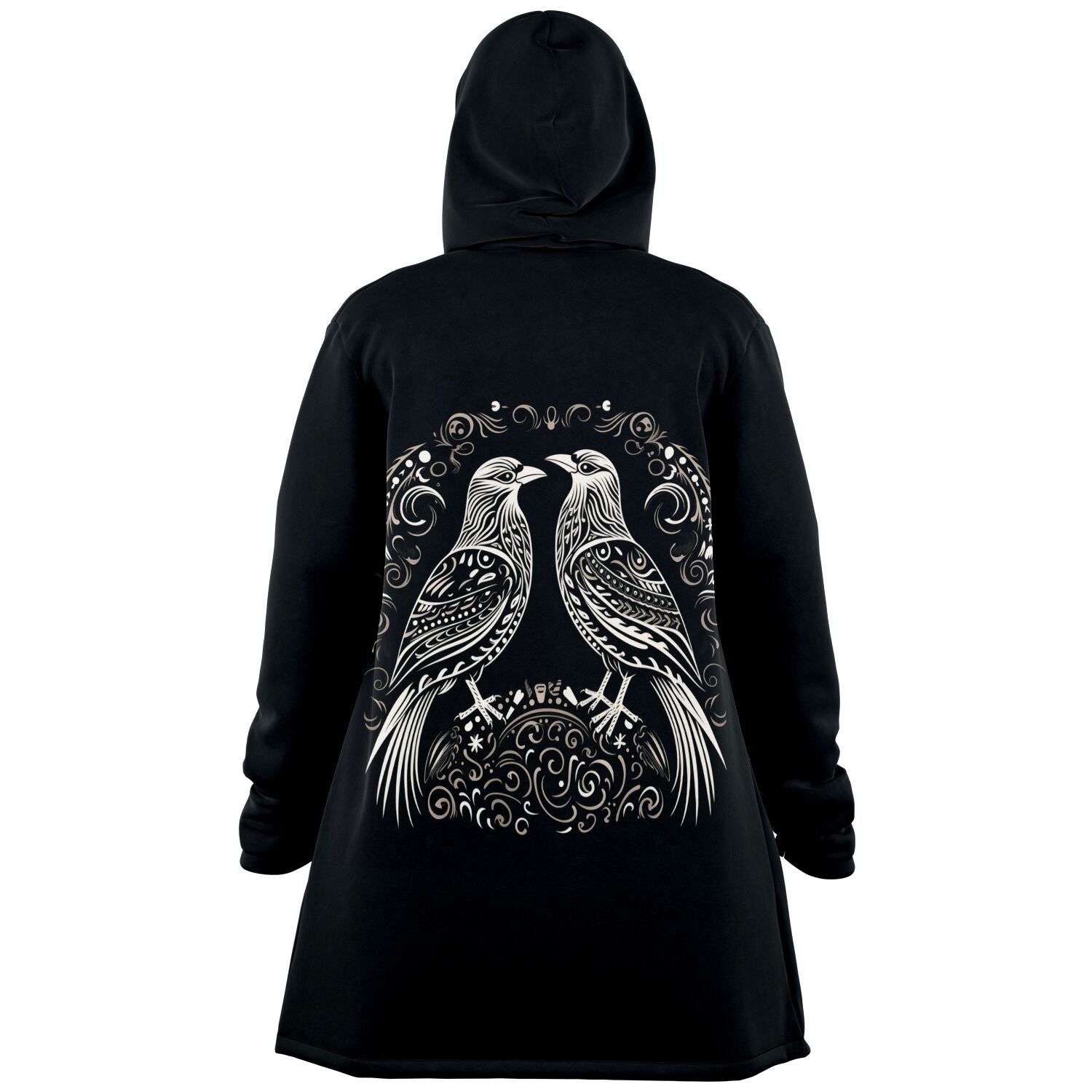 Microfleece Cloak - Norse Viking & Mythology Collection - Huginn and Muninn - Nine Worlds Gear