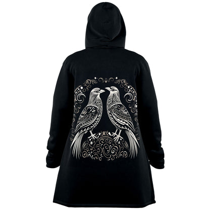 Microfleece Cloak - Norse Viking & Mythology Collection - Huginn and Muninn - Nine Worlds Gear